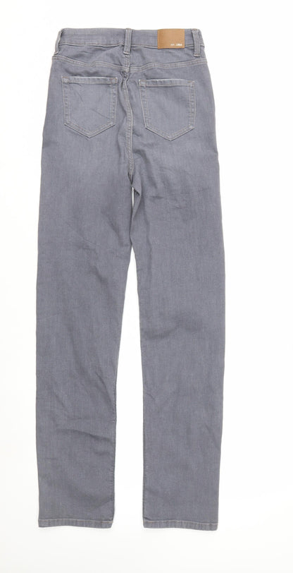 Marks and Spencer Women's Grey Straight Jeans Size 8 Regular Fit