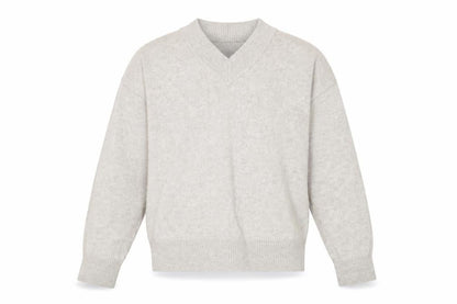 Mercer & Madison Men’s Beige Wool Blend V-Neck Jumper Size L