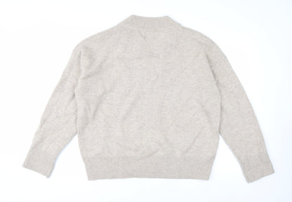 Mercer & Madison Men’s Beige Wool Blend V-Neck Jumper Size L