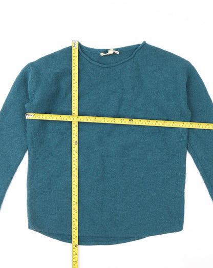 Seasalt Cornwall Women Blue Wool Blend Crew Neck Jumper UK 12
