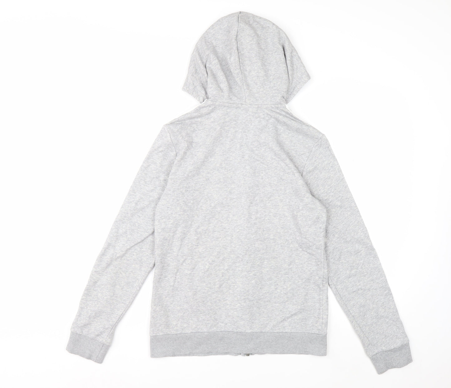 Adidas Women Grey Full Zip Hoodie Size S Soft Fleece Casual