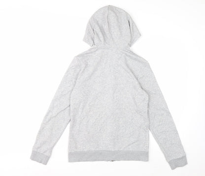 Adidas Women Grey Full Zip Hoodie Size S Soft Fleece Casual