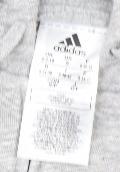 Adidas Women Grey Full Zip Hoodie Size S Soft Fleece Casual
