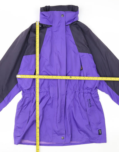 Regatta Women’s Purple Parka Jacket Size 10 Waterproof Windproof Outdoor