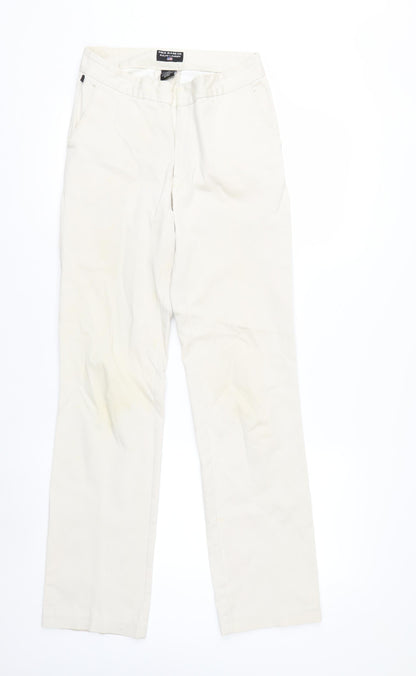 Ralph Lauren Women Beige Chino Trousers Size 4 Cotton Stretch