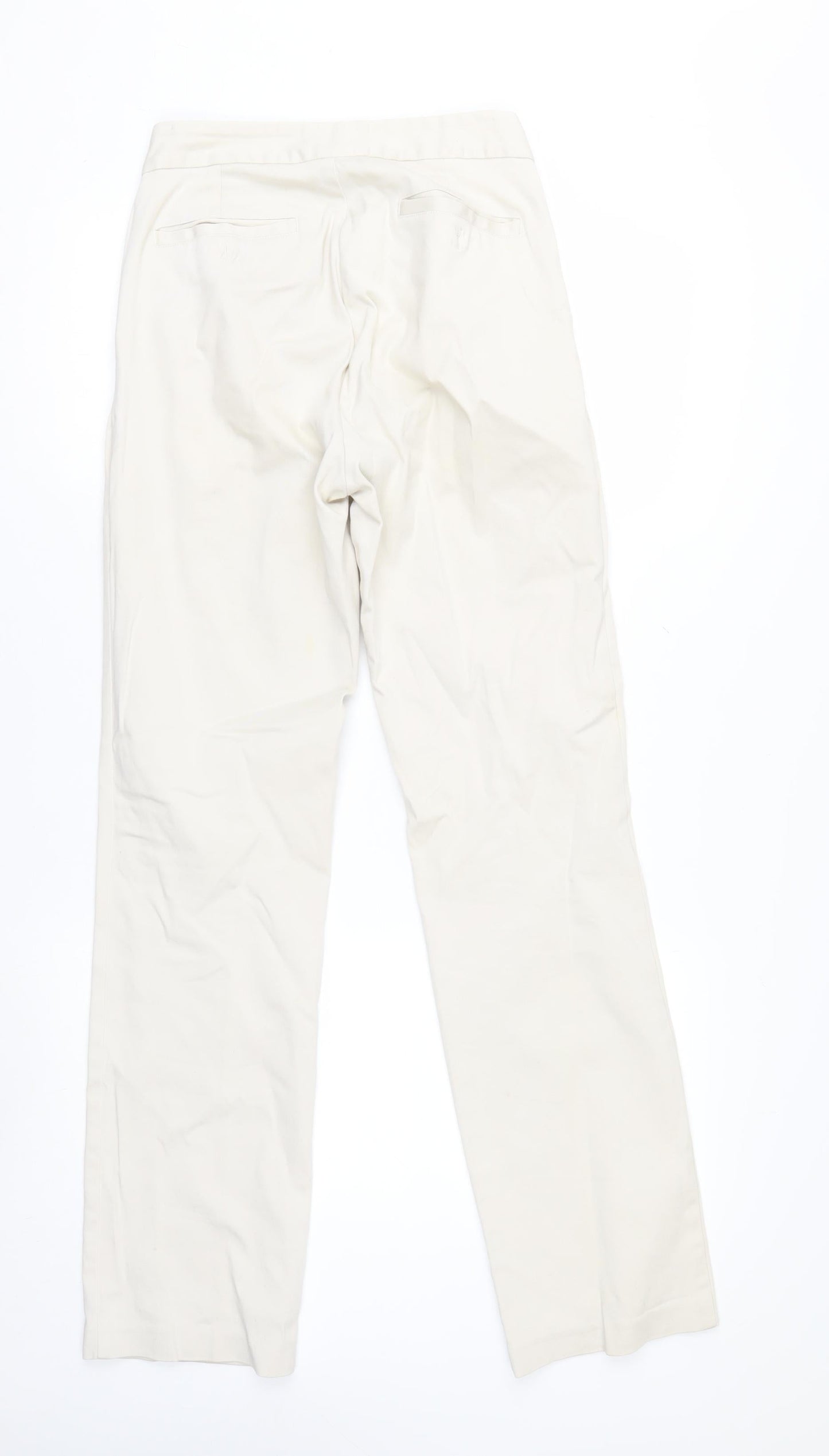 Ralph Lauren Women Beige Chino Trousers Size 4 Cotton Stretch