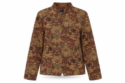 Requirements Women's Brown Paisley Classic Blazer Size M