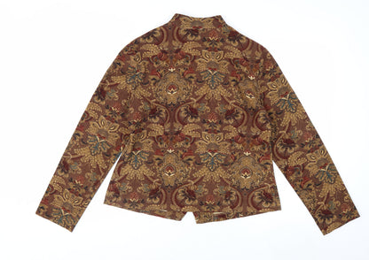 Requirements Women's Brown Paisley Classic Blazer Size M
