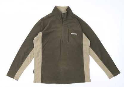 Mountain Warehouse Men's Green M Fleece Pullover 1/2 Zip Sweatshirt