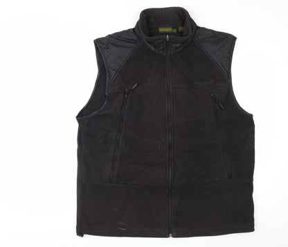 Timberland Men's Black Fleece Lined Bodywarmer Waistcoat Size L