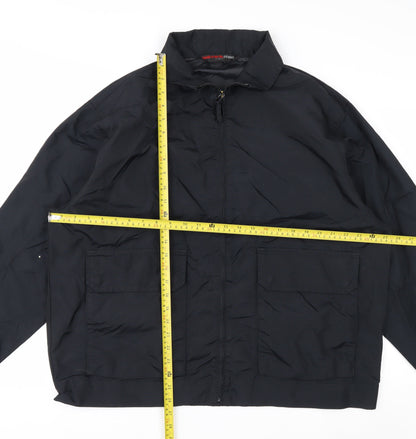 Skinni Fit Men’s Black XL Essential Nylon Full Zip Lightweight Jacket