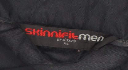 Skinni Fit Men’s Black XL Essential Nylon Full Zip Lightweight Jacket