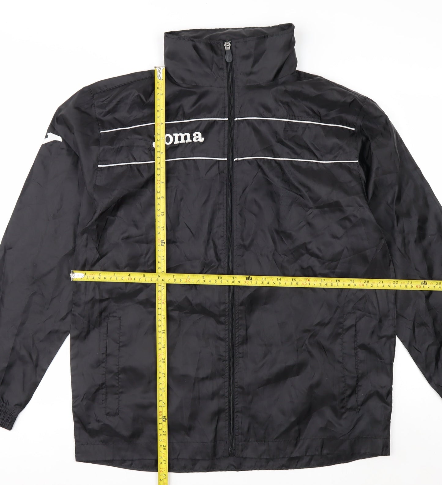 Joma Mens Black S Windbreaker Sports Jacket Full Zip Polyester