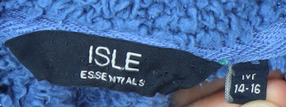 ISLE ESSENTIALS Womens Blue Fleece Bodywarmer Gilet Size 14-16