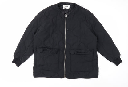 Weekday Women's Black Quilted Mid-Length Jacket Size S