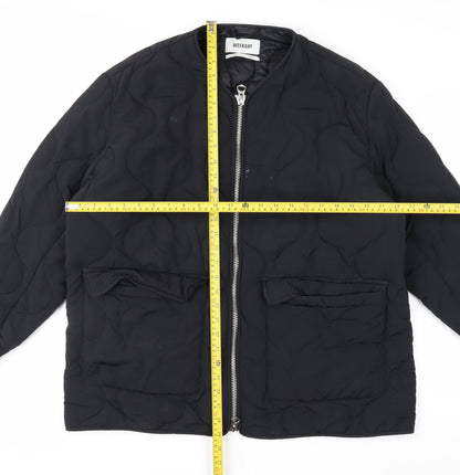 Weekday Women's Black Quilted Mid-Length Jacket Size S