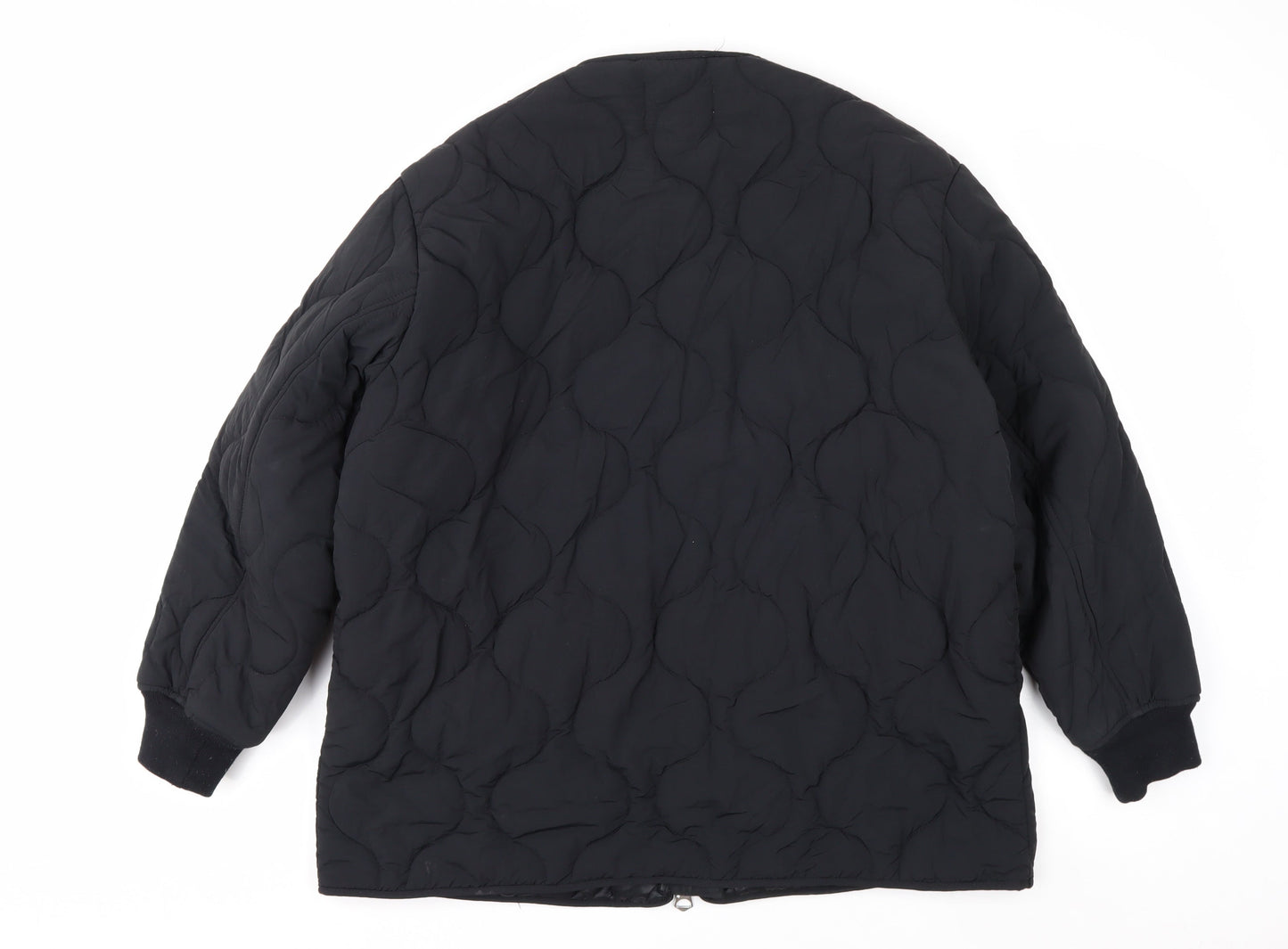 Weekday Women's Black Quilted Mid-Length Jacket Size S