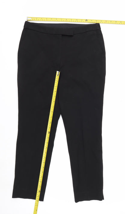 Marks and Spencer Women's Black Size 12 Ankle Slim Trousers