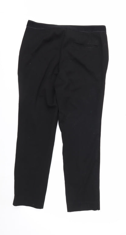 Marks and Spencer Women's Black Size 12 Ankle Slim Trousers