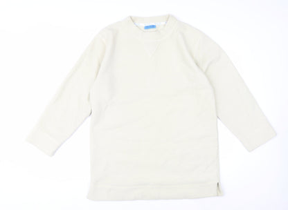 Blue Express Women Beige Pullover Sweatshirt UK 12/14 Polyester Fleece