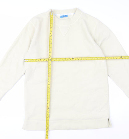 Blue Express Women Beige Pullover Sweatshirt UK 12/14 Polyester Fleece