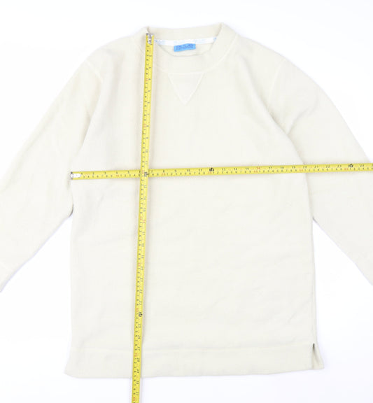 Blue Express Women Beige Pullover Sweatshirt UK 12/14 Polyester Fleece