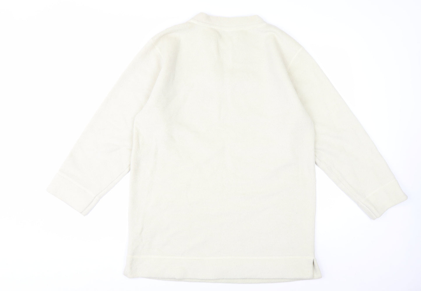 Blue Express Women Beige Pullover Sweatshirt UK 12/14 Polyester Fleece