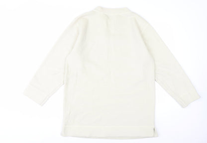Blue Express Women Beige Pullover Sweatshirt UK 12/14 Polyester Fleece