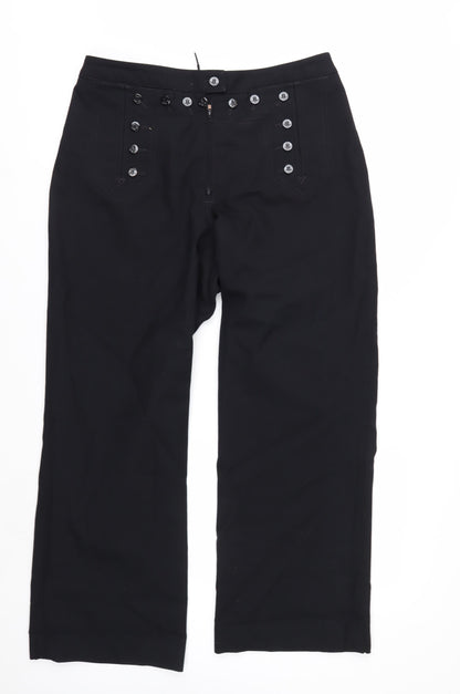 Quarterdeck Women's Blue Wool Dress Pants Size 14 Tall Military Workwear