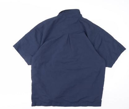 Dunlop Golf Men's Blue L Short Sleeve 1/4 Zip Pullover Activewear Top