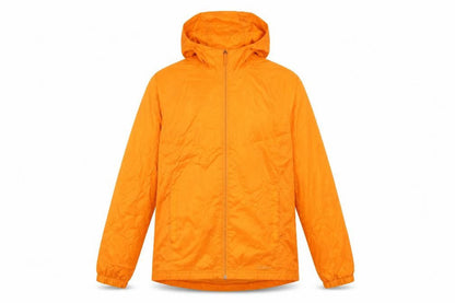 L.L.Bean Men's Orange Windbreaker Hooded Jacket Size S Water Resistant