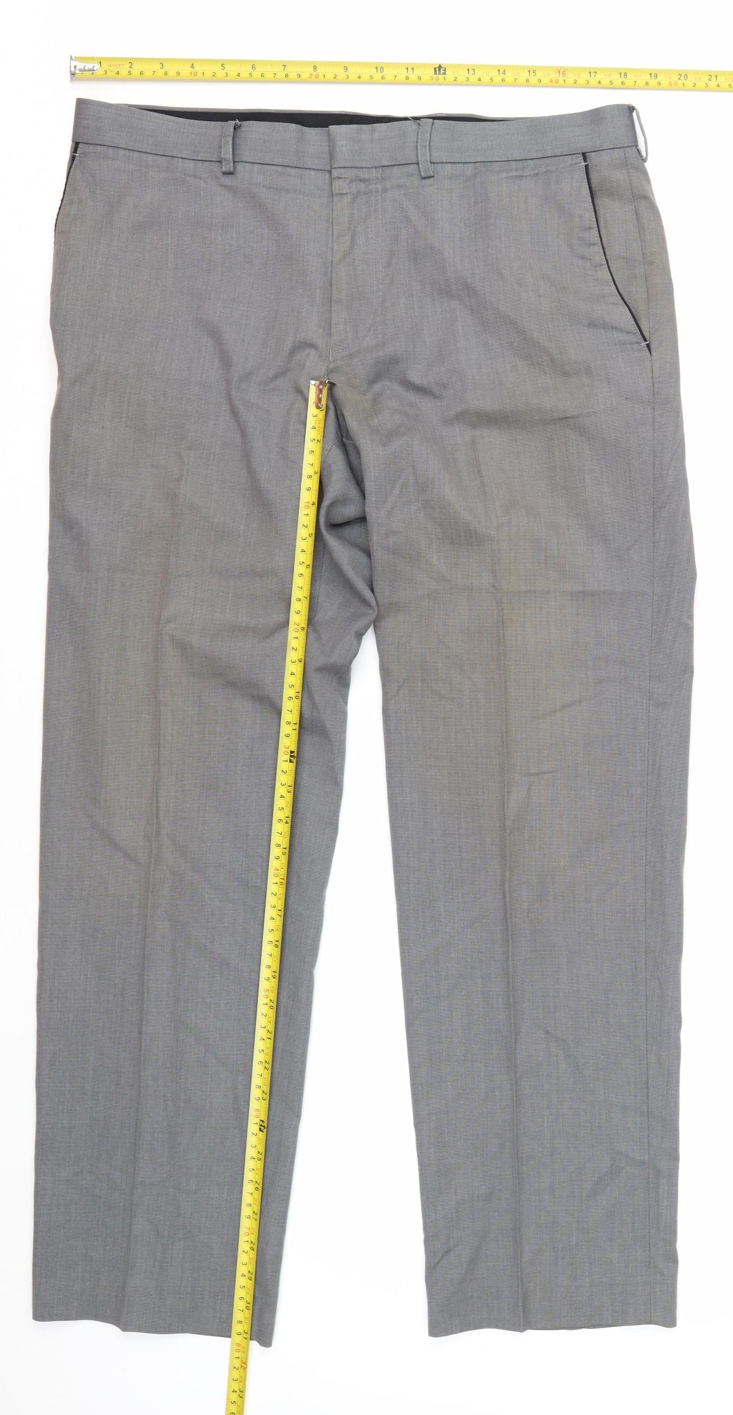 Marks and Spencer Men’s Grey Dress Pants 36W 31L Autograph Trousers