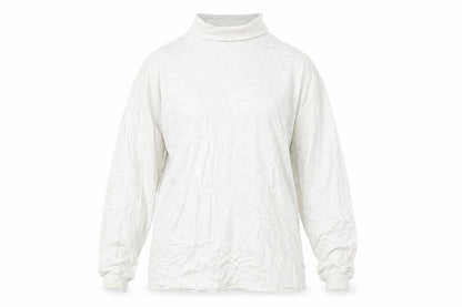 Country Trader Womens White Roll Neck Long Sleeve Cotton Top M