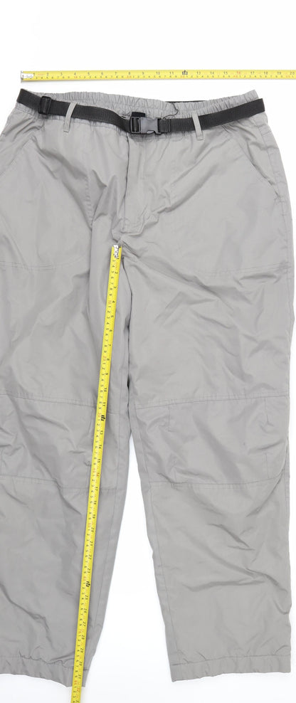Cotton Traders Men's Grey XL Cargo Trousers with Belt Quick Dry