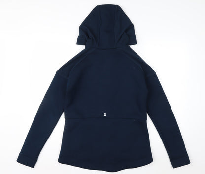 Sweaty Betty Women's Navy Full Zip Hoodie Size S Polyester Blend