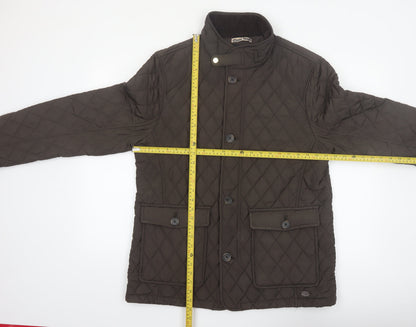 Hammond & Co. Men's Brown Quilted Mid-Length Jacket Size L