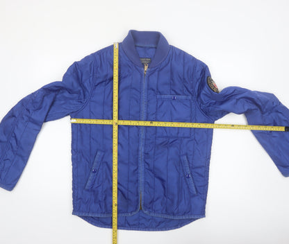 Ralph Lauren Polo Jeans Men Blue Quilted Bomber Jacket M