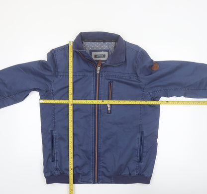 Arrow Men's Blue Cotton Bomber Jacket Size M Full Zip Casual
