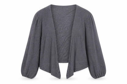 Monsoon Women Grey Size 14 Open Knit Viscose Cardigan