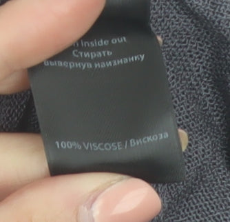 Monsoon Women Grey Size 14 Open Knit Viscose Cardigan