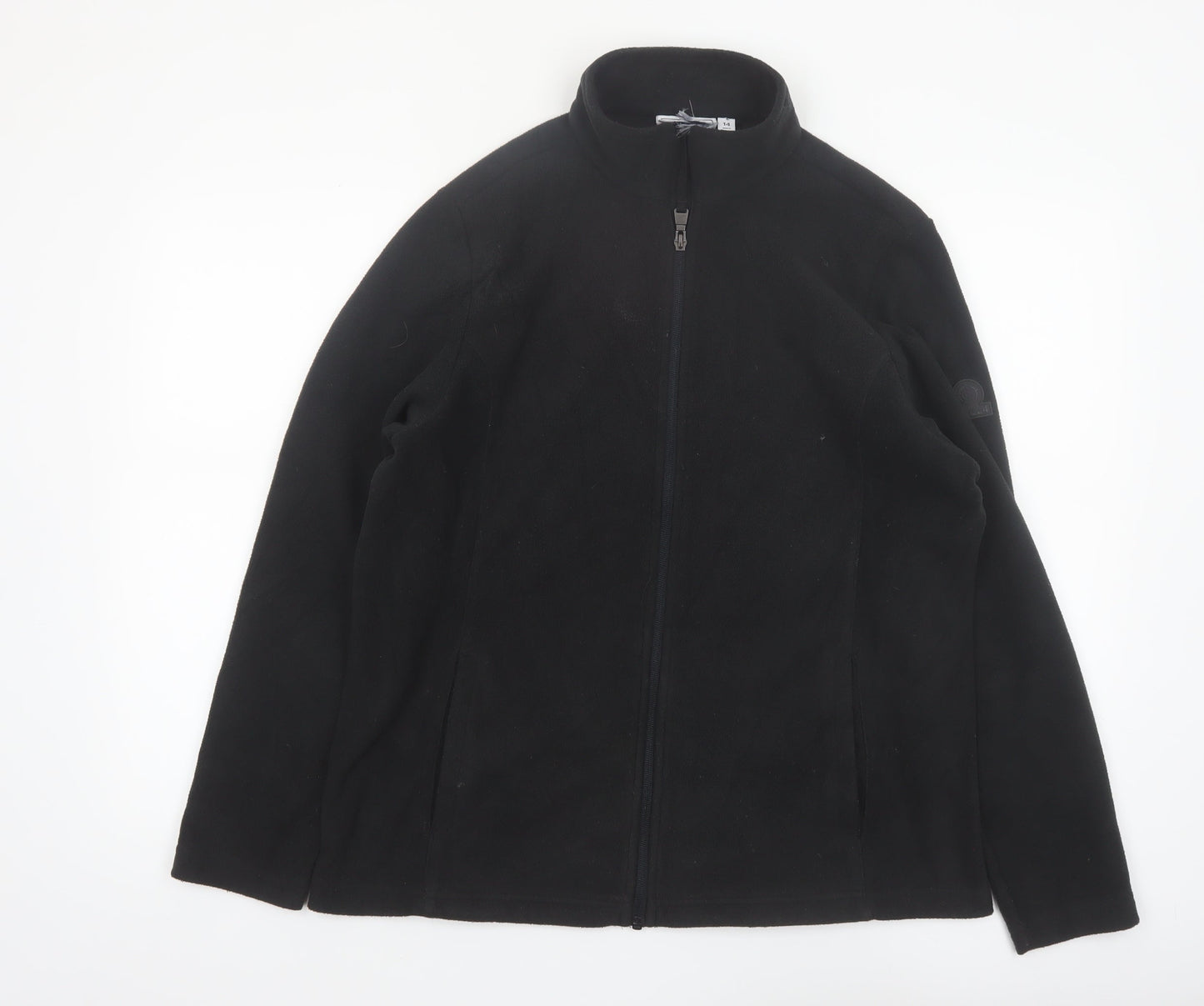 TOG24 Women Black Fleece Full Zip Jacket Size 14 Outdoor Wear