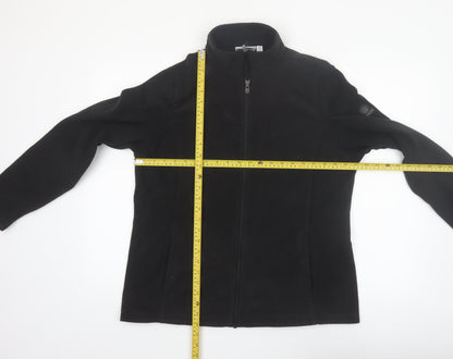 TOG24 Women Black Fleece Full Zip Jacket Size 14 Outdoor Wear