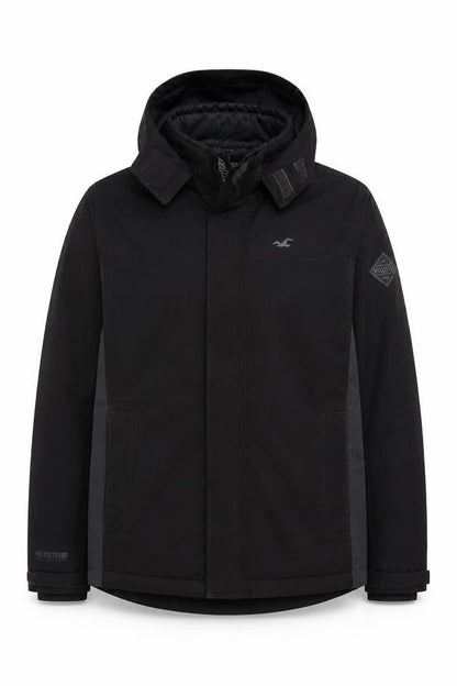 Hollister Men’s Black Mid-Length Waterproof Parka Jacket S