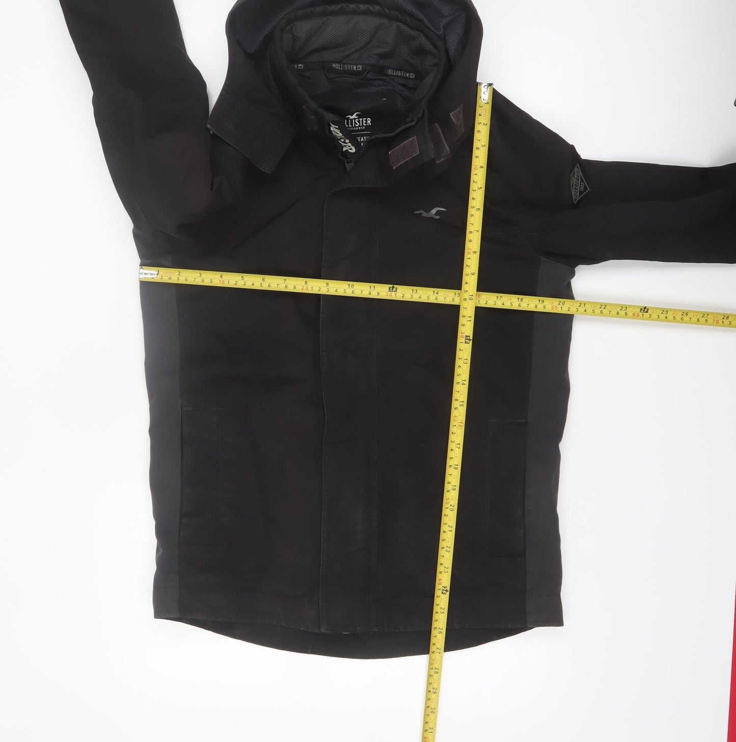 Hollister Men’s Black Mid-Length Waterproof Parka Jacket S
