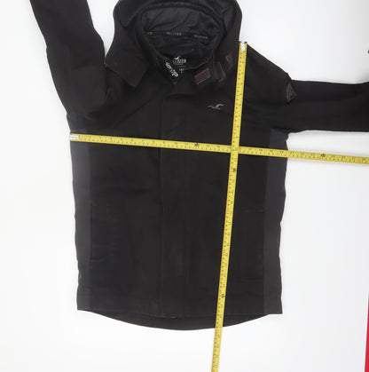 Hollister Men’s Black Mid-Length Waterproof Parka Jacket S