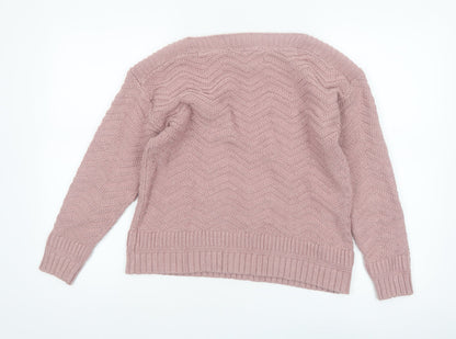 FatFace Women’s Pink Cotton Cable-Knit Jumper UK 12