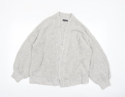 New Look Women’s Grey Chunky Knit Long Sleeve Cardigan Size M