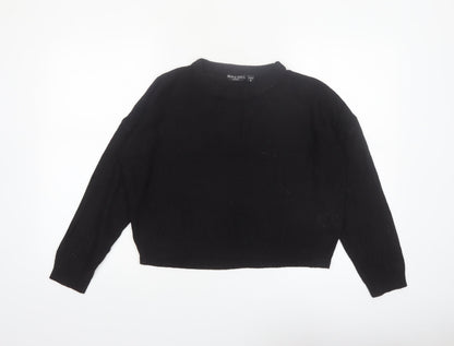 Brave Soul Women's Black Size 10 Crew Neck Long Sleeve Jumper