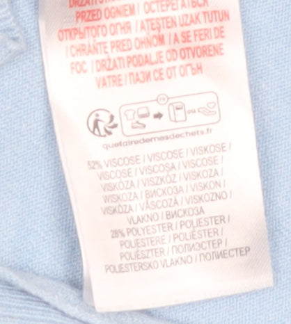 Amara Reya Women Light Blue Pullover Hoodie S-M Heart Back Detail