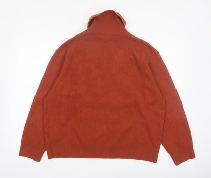 UNIQLO Comptoir des Cotonniers Women Brown Wool Roll Neck Jumper 2XL